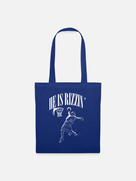 He is Rizzin Jesus Gott Auferstehung Basketball - Stoffbeutel - Royalblau