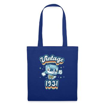 1931 Vintage anniversaire rétro Vintage cadeau - Sac en tissu - bleu royal - Devant