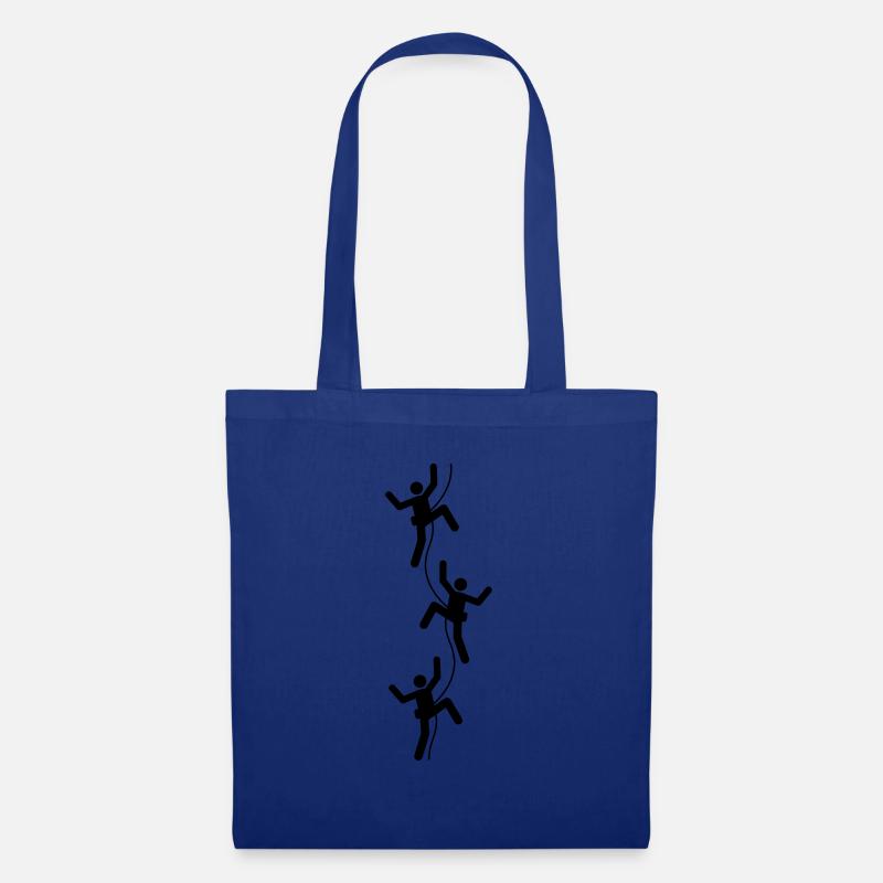 3 freunde team crew logo figur symbol bergsteiger - Stoffbeutel - Royalblau