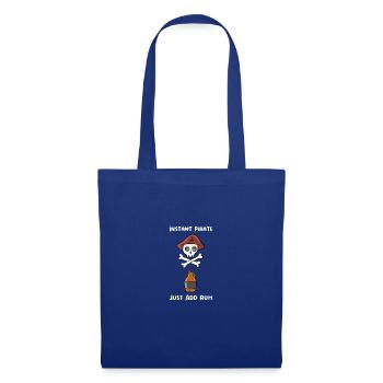 Pirate Rum Skull Gift Dicton - Sac en tissu - bleu royal - Devant