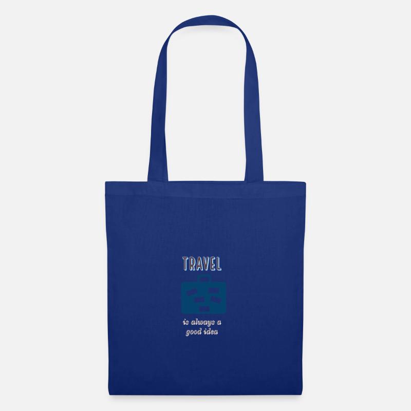 Reisen ist immer eine gute Idee - Stoffbeutel - Royalblau
