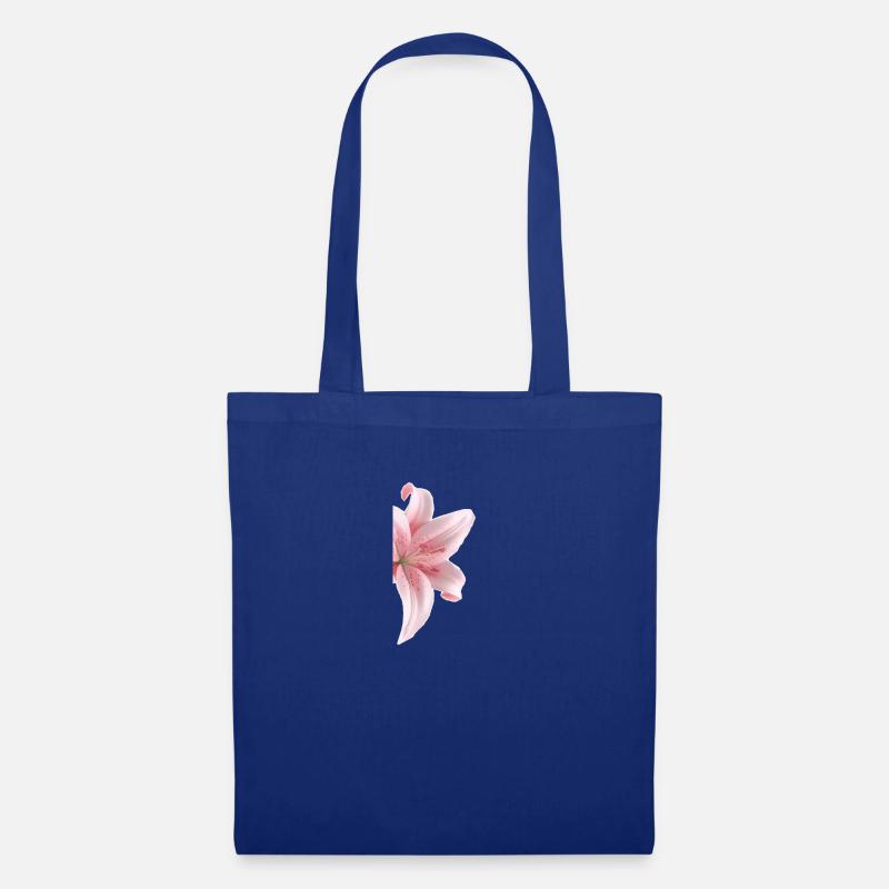 Lilienblüte - Stoffbeutel - Royalblau
