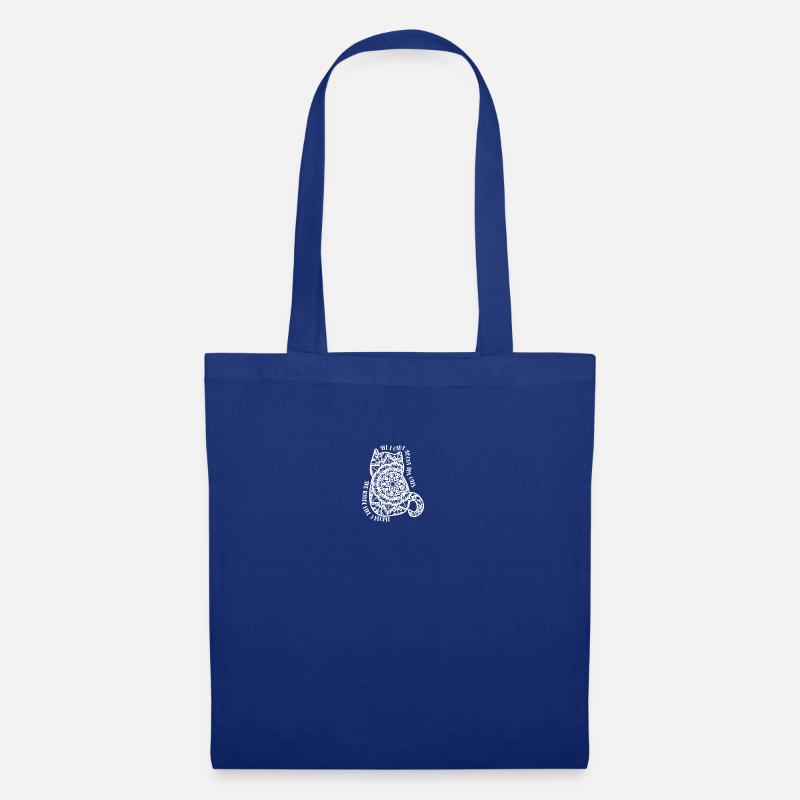 Katze Mandala Perser Siam Geschenk - Stoffbeutel - Royalblau