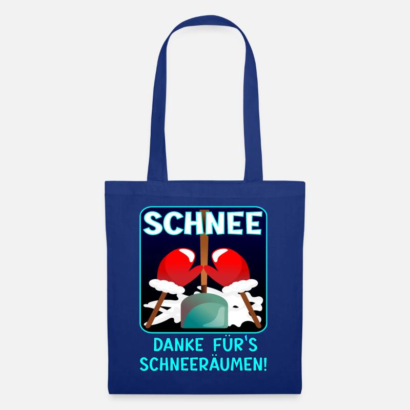 Danke SCHNEERÄUMEN WINTER - Stoffbeutel - Royalblau