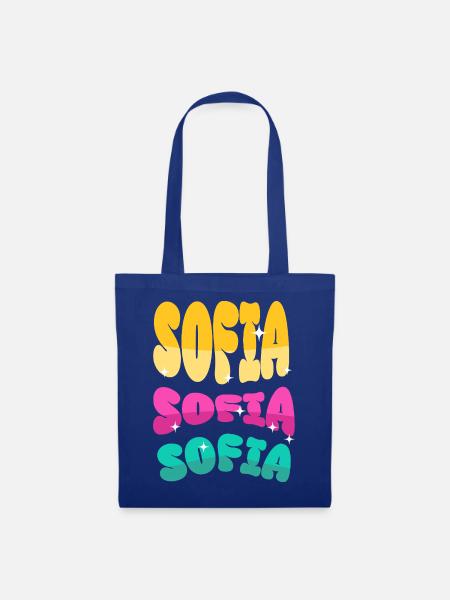 Sofia Name - Stoffbeutel - Royalblau