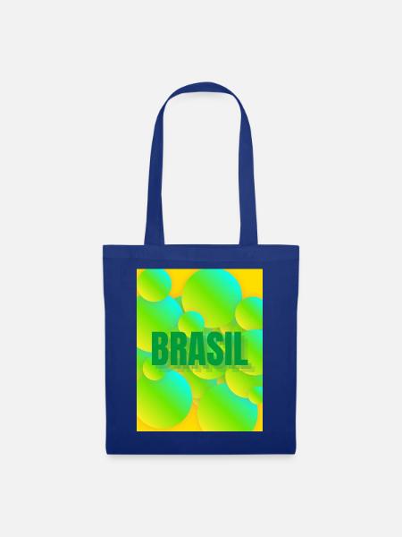 Brasil Neon Blasen Design - Stoffbeutel - Royalblau
