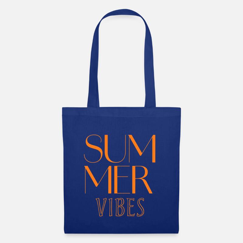 Summer Vibes : Typographie Design - Sac en tissu - bleu royal
