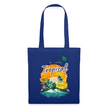 Tropische Inselschwingungen - Stoffbeutel - Royalblau - Vorne