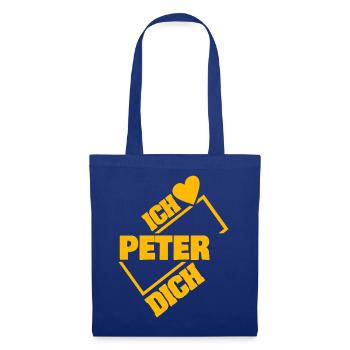 Peter als Liebe - Stoffbeutel - Royalblau - Vorne
