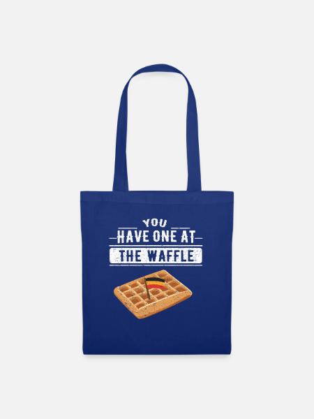 Lustiger Denglisch Waffel Spruch Denglish Sprüche - Stoffbeutel - Royalblau