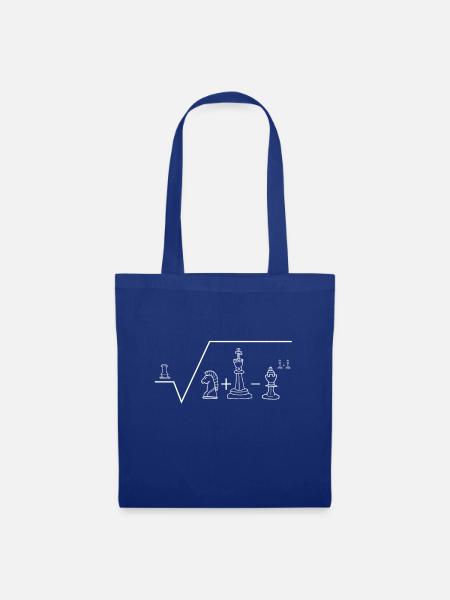 Cadeau d'échecs de tournoi de mathématiques d'échecs - Sac en tissu - bleu royal