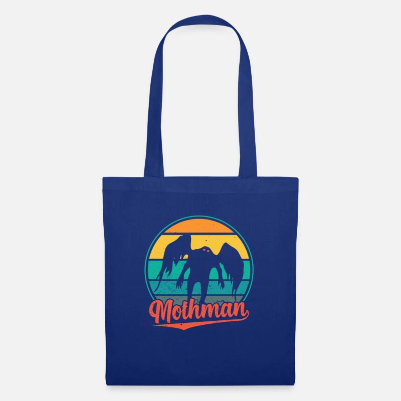 Mothman mit Motte - Stoffbeutel - Royalblau