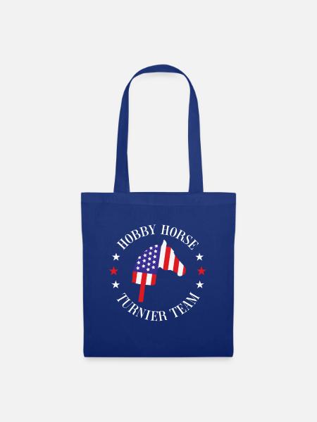 Hobby Horse Steckenpferde Turnier Team Horsing - Stoffbeutel - Royalblau