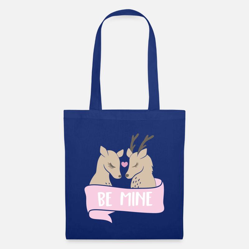 Be mine Rehe - Stoffbeutel - Royalblau