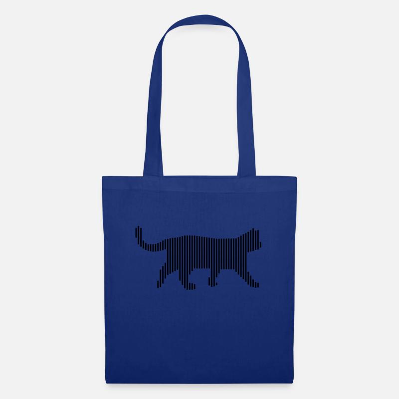 Katze - Stoffbeutel - Royalblau