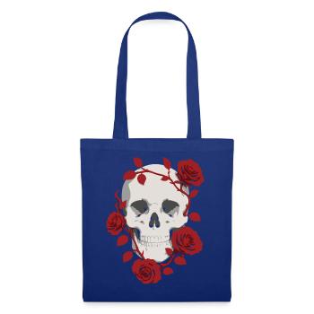 Crimson Rose Skull - Tote Bag - royal blue - Front