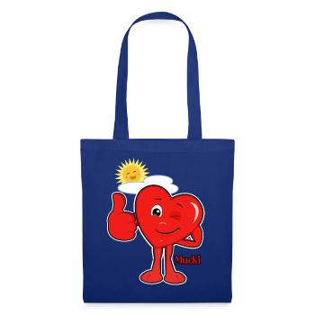 Mucki Happy - Stoffbeutel - Royalblau - Vorne