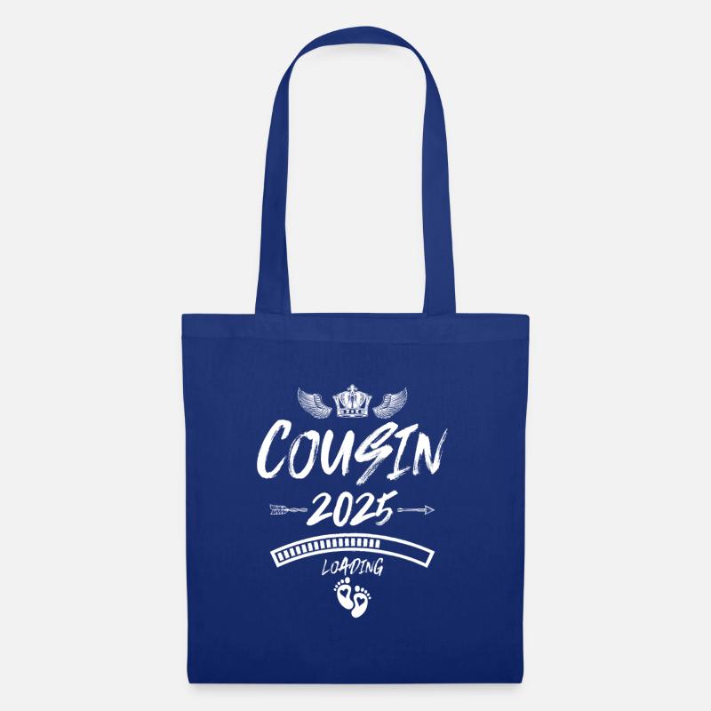 Cousin 2025 Loading Spruch - Stoffbeutel - Royalblau