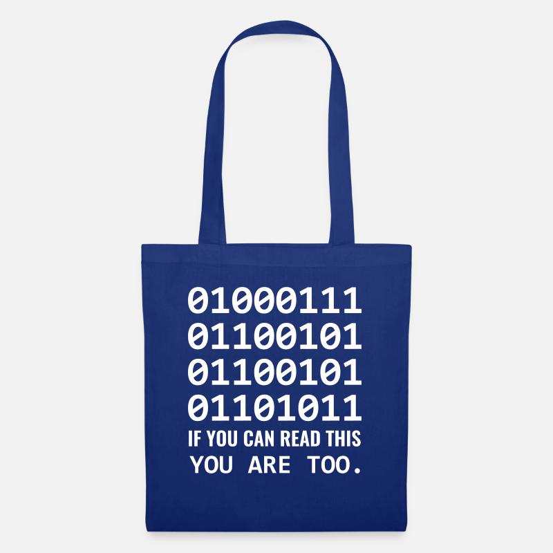 Geek in Binärcode Binär IT Informatiker & Nerd - Stoffbeutel - Royalblau