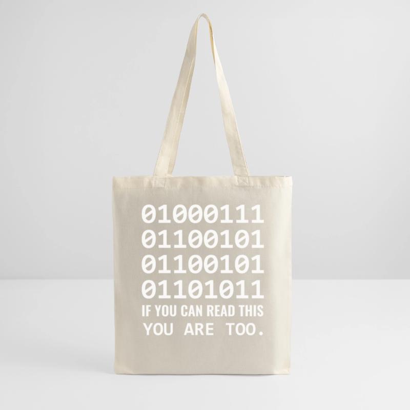 Geek in binary code binary IT computer scientist & nerd Tote Bag