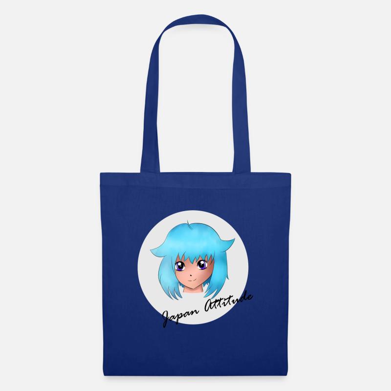 Mangamädchen - Stoffbeutel - Royalblau