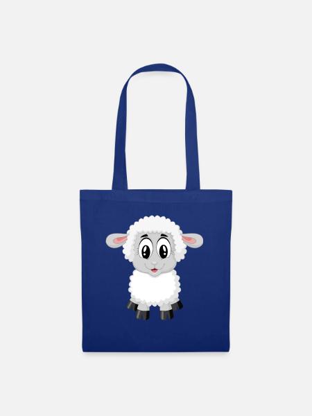 Schaf Baby Lamm - Stoffbeutel - Royalblau