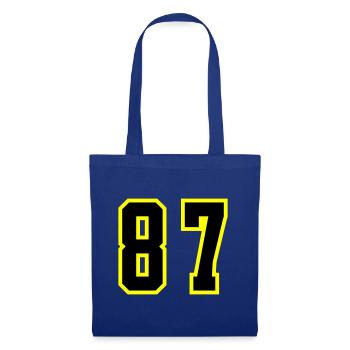 87 Zahl Trikot - Stoffbeutel - Royalblau - Vorne
