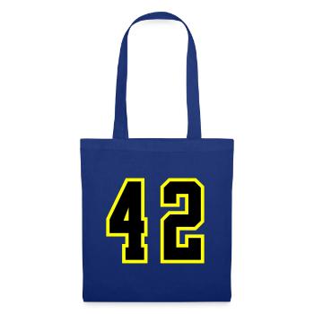 42 Zahl Trikot - Stoffbeutel - Royalblau - Vorne