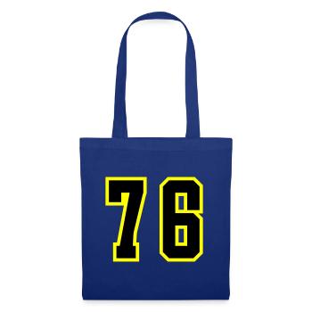 76 Zahl Trikot - Stoffbeutel - Royalblau - Vorne