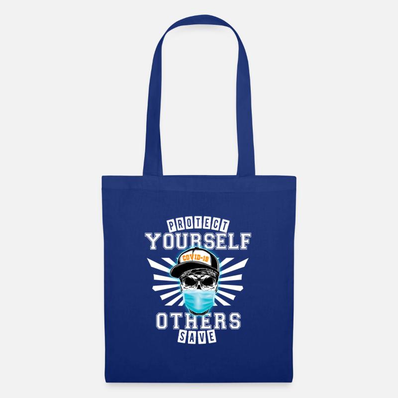 Protect yourself - save others from COVID-19 - Stoffbeutel - Royalblau