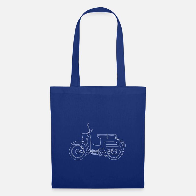 Simson Schwalbe KR51 Blueprint dunkel - Stoffbeutel - Royalblau