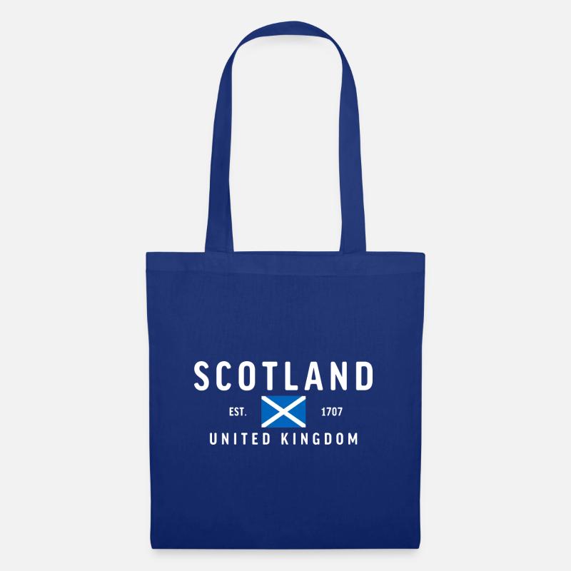 Schottland Est.1707 Klassisches Schottlandhemd - Stoffbeutel - Royalblau