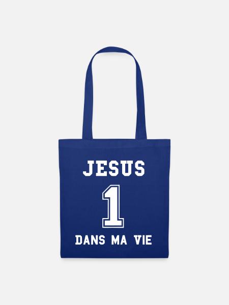 jesus ist die Nummer 1 in meinem Leben - Stoffbeutel - Royalblau