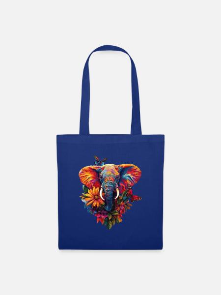 Elefant - Stoffbeutel - Royalblau
