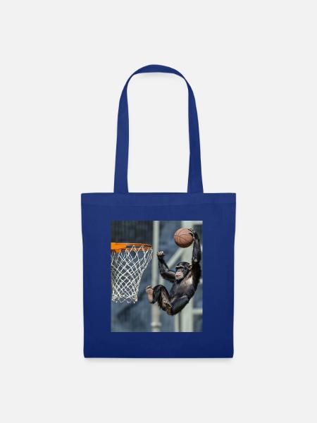 Schimpanse Basketball - Stoffbeutel - Royalblau