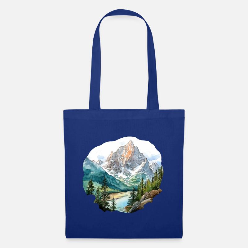 Berge - Stoffbeutel - Royalblau
