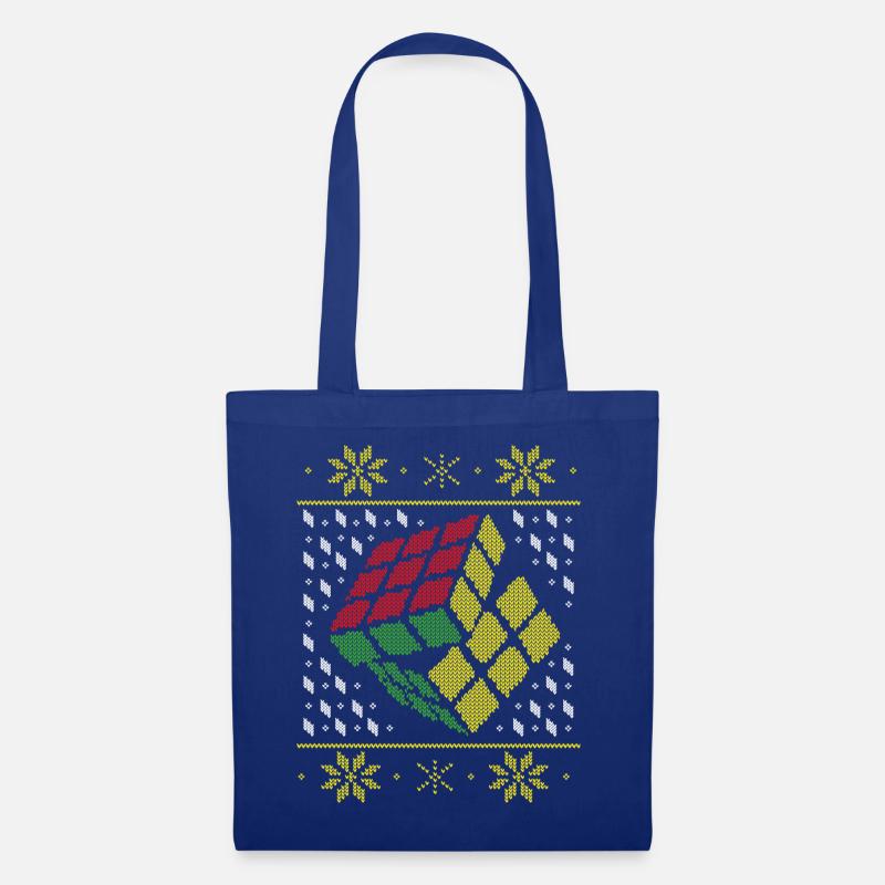 Rubik's Cube Pull Moche De Noël - Sac en tissu - bleu royal