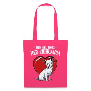 Her Chihuahua Herzliebe - Stoffbeutel - Azalea - Vorne