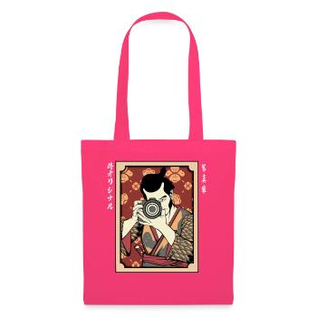 Kimono Kamera Portrait - Stoffbeutel - Azalea - Vorne