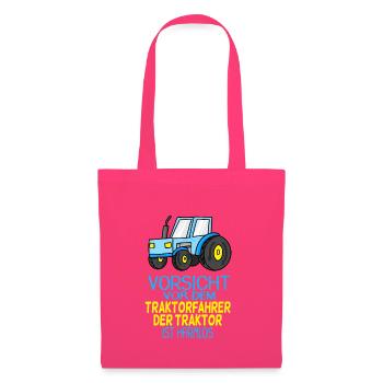 Trecker Traktorfahrer Geschenk - Stoffbeutel - Azalea - Vorne