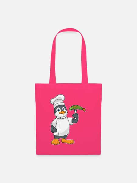 Pinguin Koch Fisch Kochen - Stoffbeutel - Azalea