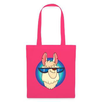 Cooles Lama mit Sonnenbrille - Stoffbeutel - Azalea - Vorne