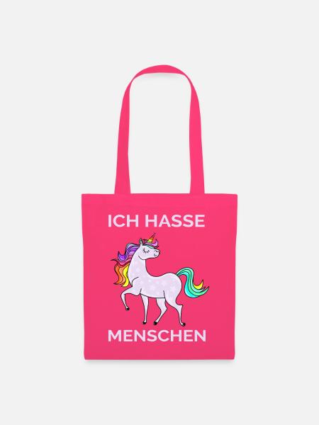 ICH HASSE MENSCHEN EINHORN - Stoffbeutel - Azalea