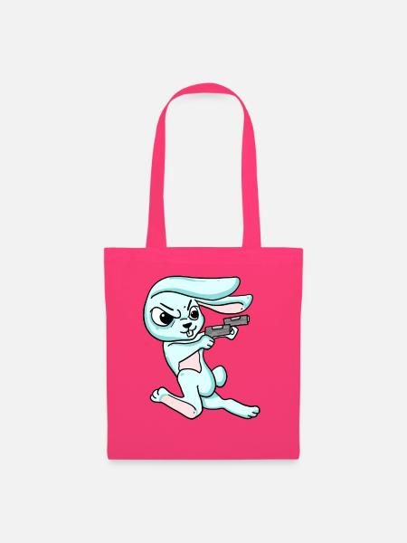 Hase mit Pistole - Stoffbeutel - Azalea