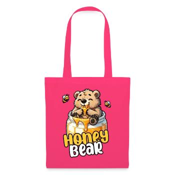 Honey Bear – süßer kleiner Bär im Honigtopf - Stoffbeutel - Azalea - Vorne