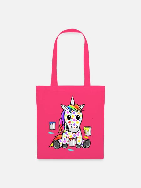 Einhorn Valentin Herz Herzen Einhörner Kinder - Stoffbeutel - Azalea