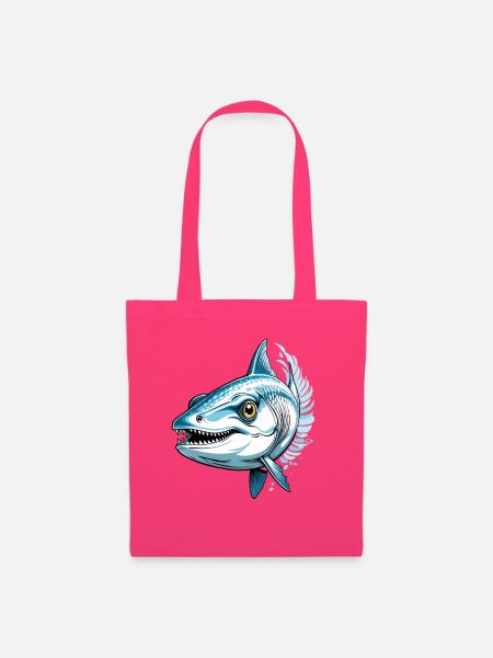Blauer Raubfisch Aggressor - Stoffbeutel - Azalea