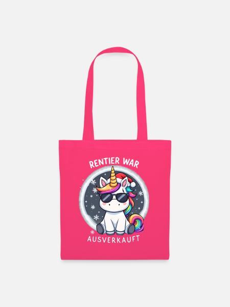 Rentier War Ausverkauft Einhorn Weihnachten - Stoffbeutel - Azalea