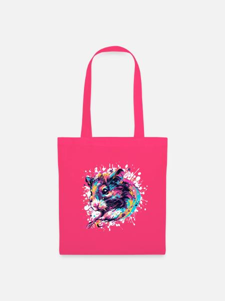 Bunte Farbsplash Hase - Stoffbeutel - Azalea