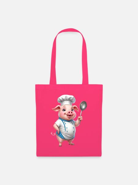 Kochschwein Chef mit Löffel - Stoffbeutel - Azalea